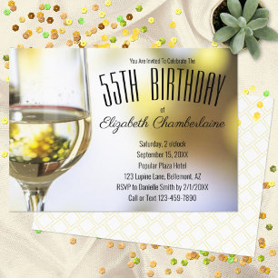 Invitación Elegante Bokeh blanco de la fiesta de cumpleaños n