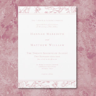Invitación Elegante Borde de Crest de Pájaro de Chinoiserie R