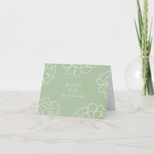 Invitación Elegante Botánica Serás Mi Noviaria