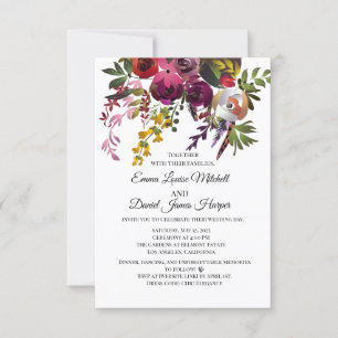 Invitación Elegante Bouquet floral