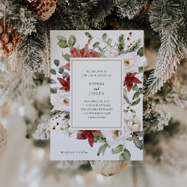 Invitación Elegante Bouquet | Navidades Boda de vacaciones