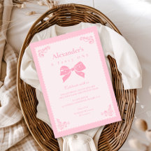 Elegante Bow Floral Fancy ONE Chica Primer cumplea