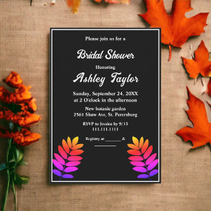 Invitación Elegante Bridal De Brida Negra Y Blanca
