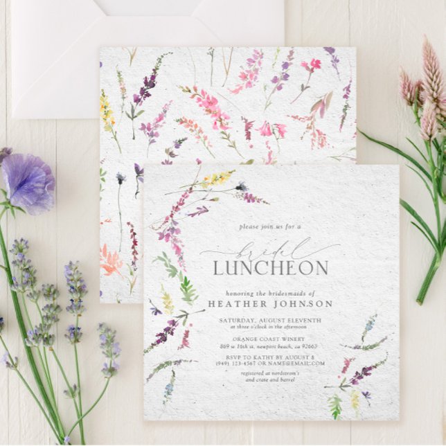 Invitación Elegante Bridal Luncheon Floral (Subido por el creador)