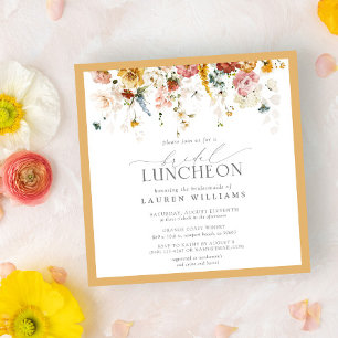 Invitación Elegante Bridal Luncheon Wildflower Amarillo