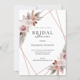 Invitación Elegante Bridal Shower Boho