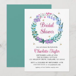 Invitación Elegante Bridal Shower Floral Flores Silvestres Ga