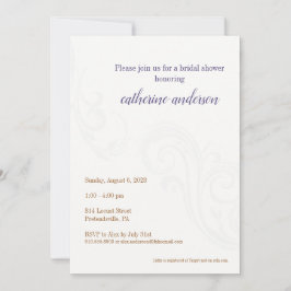 Invitación Elegante Bridal Shower Invite, Purple