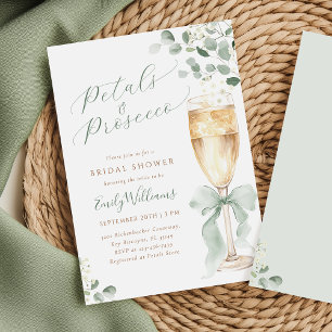 Invitación Elegante Brindis de Eucalipto con Prosecco para De