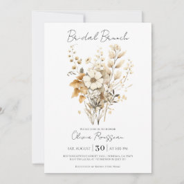 Invitación Elegante Brunch Boho Floral Wildflower Bridal Brun