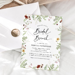 Invitación Elegante Brunch Boho Wildflowers Bridal Brunch