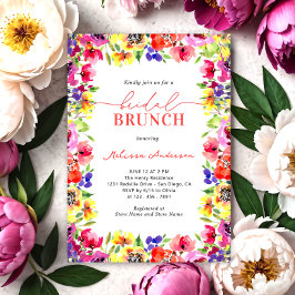Invitación Elegante Brunch Bridal Flowers