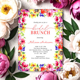 Invitación Elegante Brunch Bridal Flowers