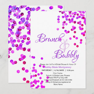 Invitación Elegante Brunch Burbujeante Despedida de Soltera L