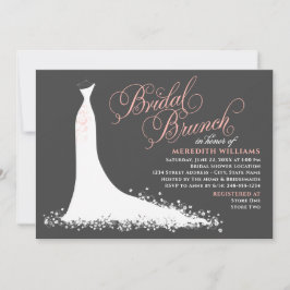 Invitación Elegante brunch de novias Boda rosa Rubor