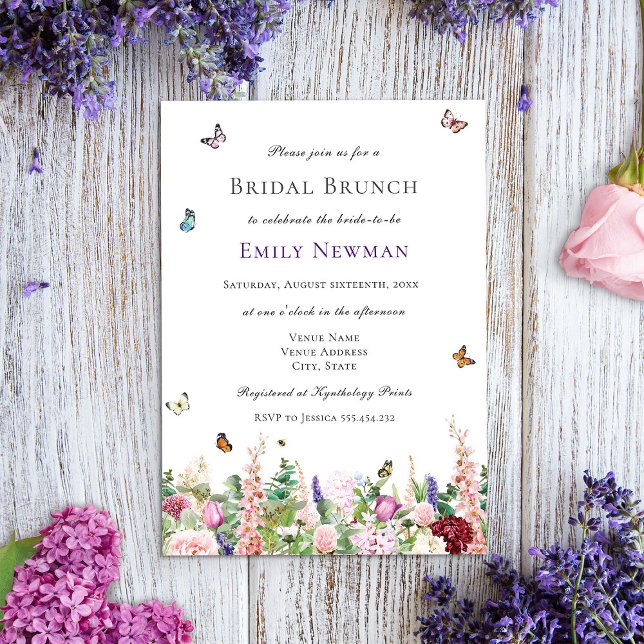 Invitación Elegante Brunch de novias florales (Subido por el creador)