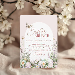 Invitación Elegante Brunch de Pascua de Primavera