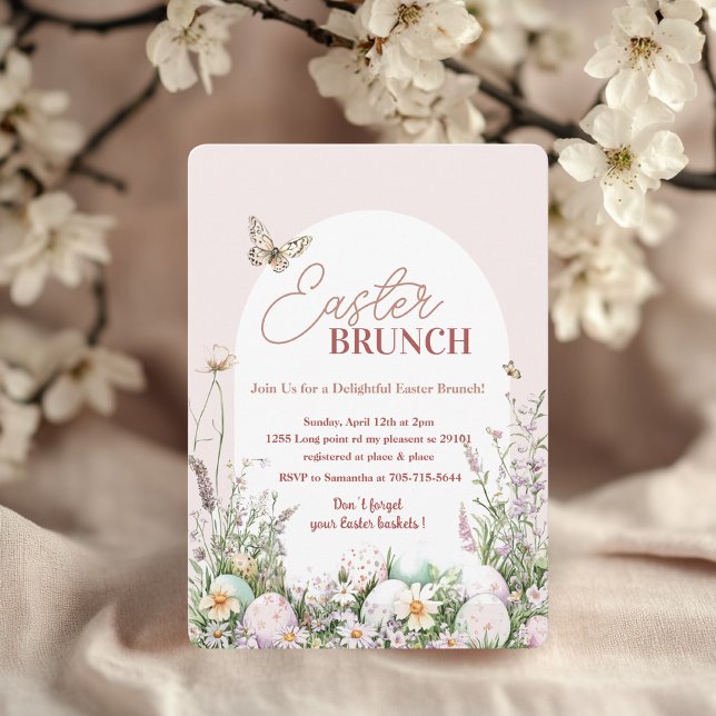 Invitación Elegante Brunch de Pascua de Primavera (Subido por el creador)