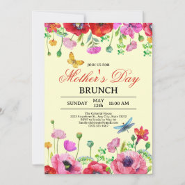 Invitación Elegante brunch del Día de la Madre de la Moda Ama