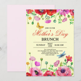 Invitación Elegante brunch del Día de la Madre de la Moda Ama