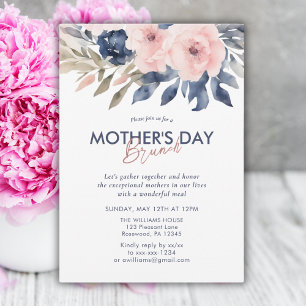 Invitación Elegante Brunch del Día de la Madre Floral