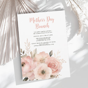 Invitación Elegante Brunch del Día de la Madre Floral