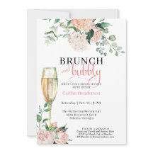 Elegante Brunch floral y ducha Bubbly Bridal
