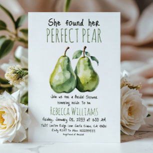 Invitación Elegante Brunch Greenery Perfect Pear Bridal Ducha