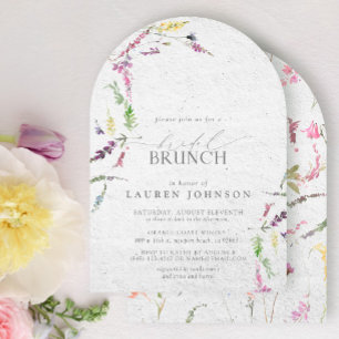 Invitación Elegante Brunch Marítimo Floral Floral Bridal