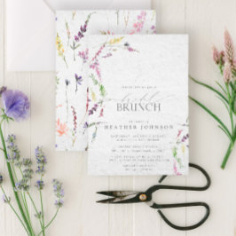 Invitación Elegante Brunch Marítimo Floral Floral Bridal
