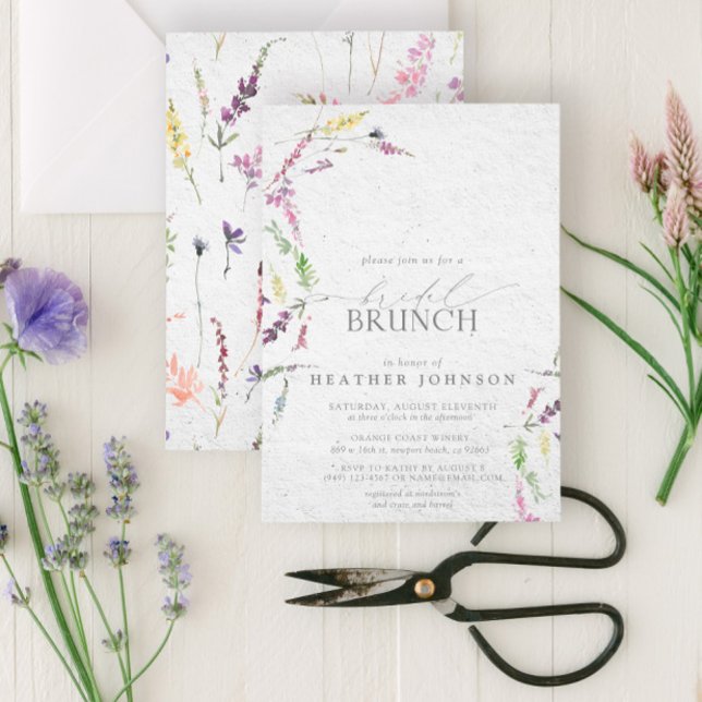 Invitación Elegante Brunch Marítimo Floral Floral Bridal (Subido por el creador)