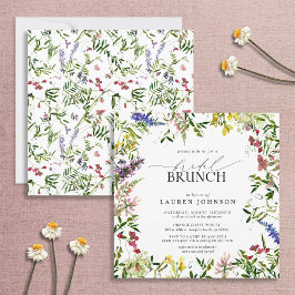 Invitación Elegante Brunch marrón marrón de verano