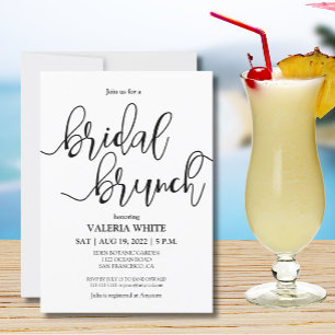 Invitación Elegante Brunch Minimalista de Bridas