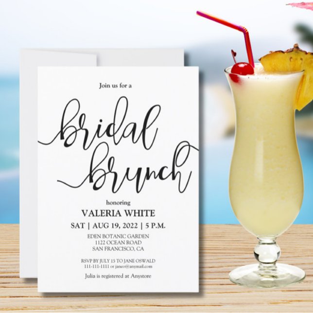 Invitación Elegante Brunch Minimalista de Bridas (Subido por el creador)