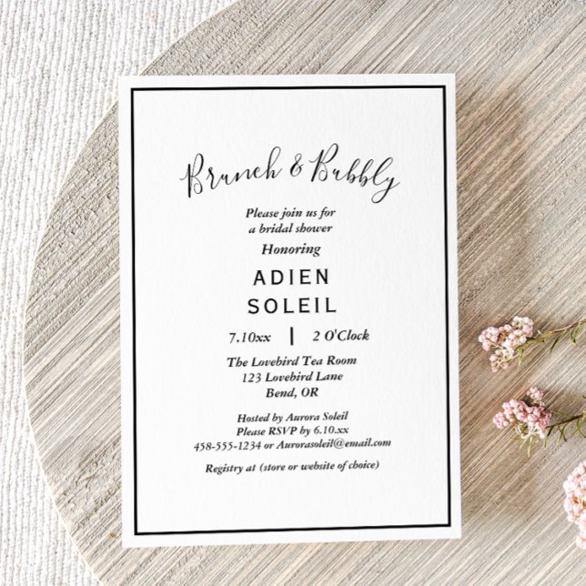 Invitación Elegante Brunch Moderno Y Ducha Bridal (Subido por el creador)