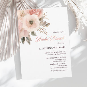 Invitación Elegante Brunch Nocal Floral Bridal