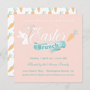 Invitación Elegante Brunch simple de Pascua