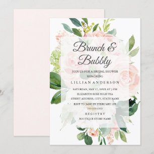 Invitación Elegante Brunch suave de aroma y burbujeante