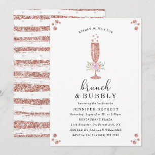 Invitación Elegante Brunch y Bubbly Bridal Shower