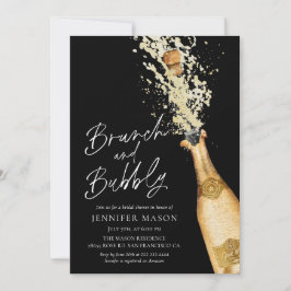 Invitación Elegante Brunch y Bubbly Bridal Shower