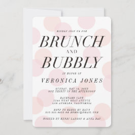 Invitación Elegante Brunch y Bubbly Bridal Shower Invitation