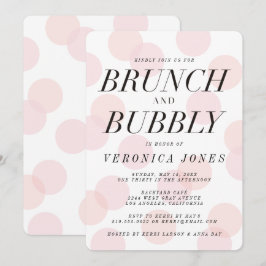 Invitación Elegante Brunch y Bubbly Bridal Shower Invitation
