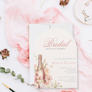 Invitación Elegante Brunch y ducha Bubbly Bridal