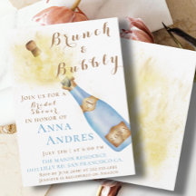 Elegante Brunch y ducha Bubbly Bridal