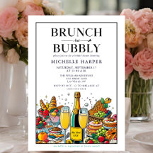 Elegante Brunch y ducha Bubbly Bridal