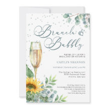 Elegante Brunch y ducha de novia con girasol