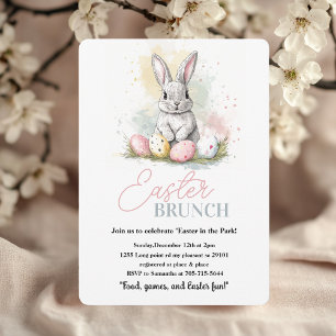 Invitación Elegante Bunny Easter Brunch