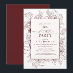 Invitación Elegante Burgundy 60 cumpleaños línea floral arte<br><div class="desc">Presentamos la Elegante Invitación de Arte de la Línea Floral de Borgoña 60 de Cumpleaños - la manera perfecta de hacer que su ocasión especial destaque. Con un impresionante diseño de líneas florales burdeos que sin duda llamará la atención, esta invitación irradia elegancia desde todos los ángulos. Y con un...</div>