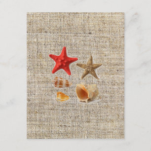 Invitación elegante burlap marea náutica boda playa