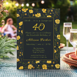 Invitación Elegante Buttercup Sorpresa fiesta de cumpleaños